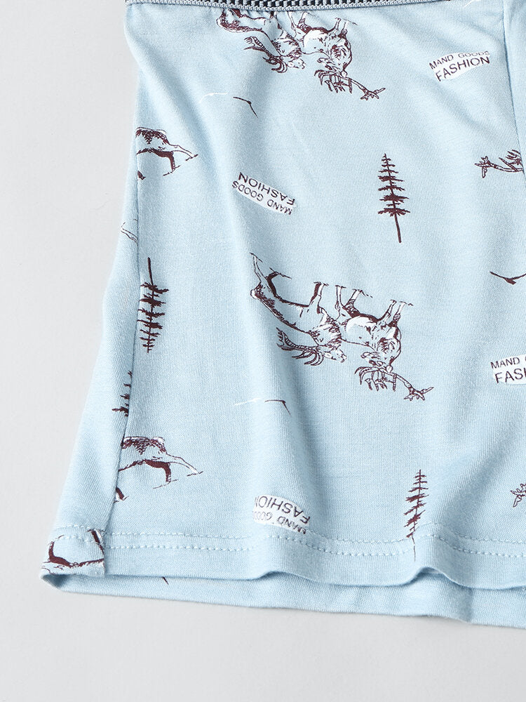 Multipack U-konvexe Boxershorts für Herren mit Animalprint