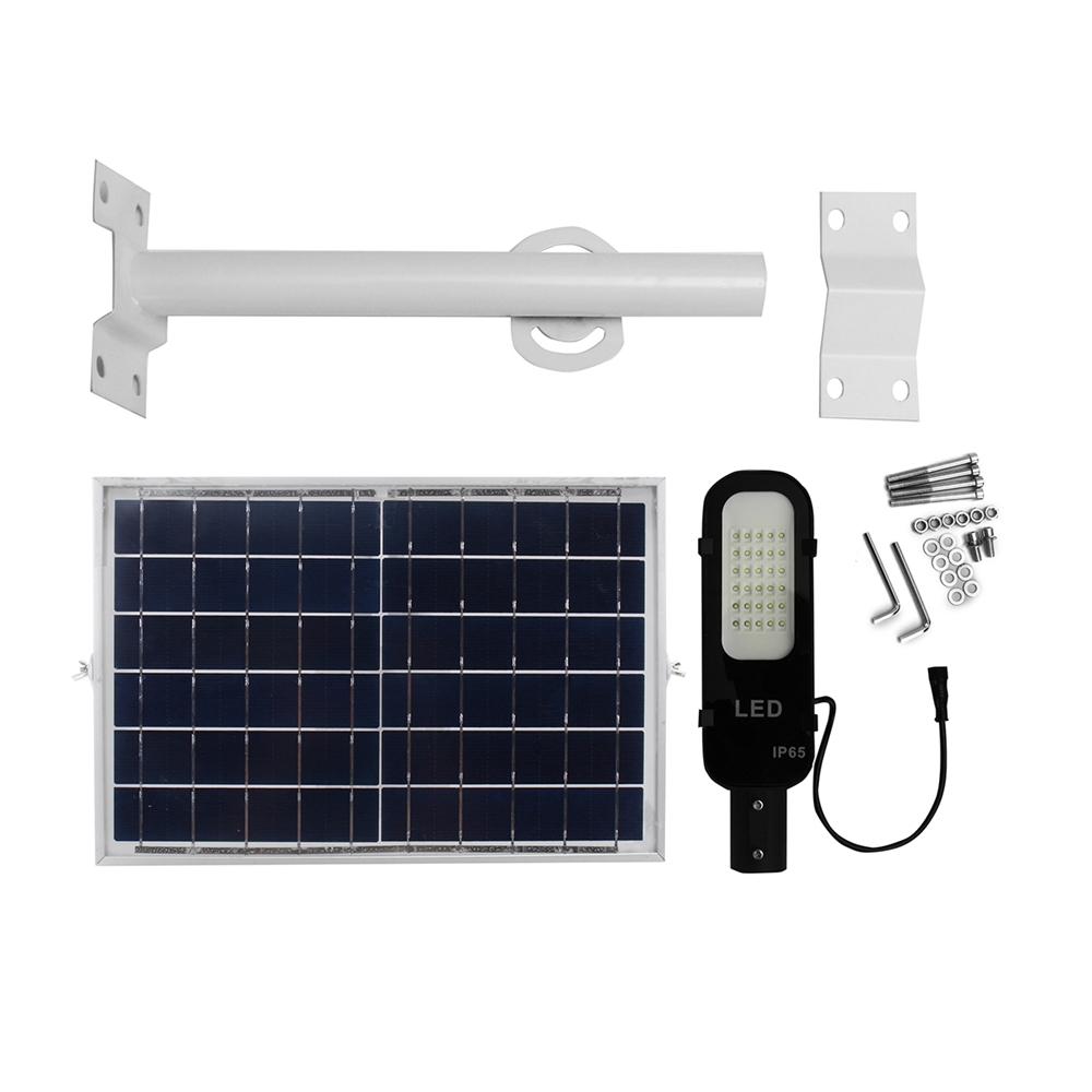 15W Solar LED Street Lamp with Light Sensor, Waterproof for Outdoor Garden Pathway