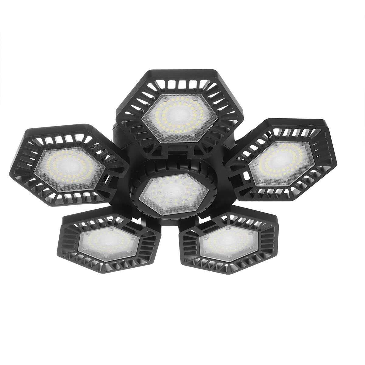 200W E27 LED Faltbare Garagenleuchte mit Lüfterflügeln für Werkstatt, Fitnessstudio und Decke