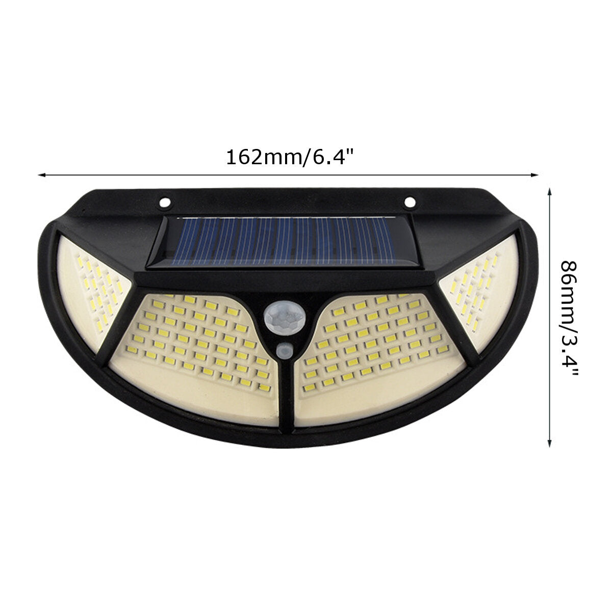 102LED Solar Power Waterproof PIR Motion Sensor Wall Light for Outdoor Garden Use