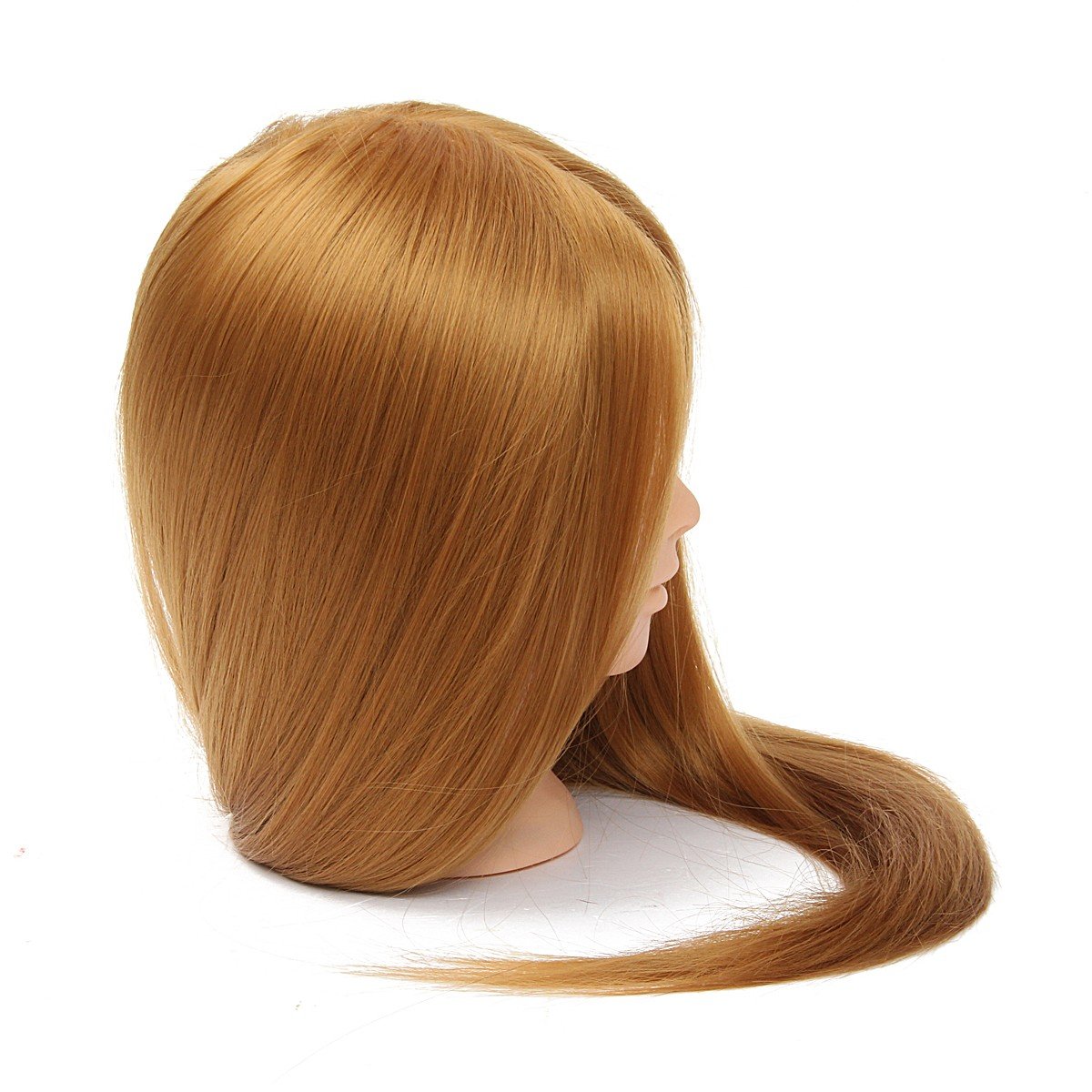 Schaufensterpuppenkopf mit langem Haar, 66 cm, zum Frisieren, Schminken, Üben, mit Klemmhalter