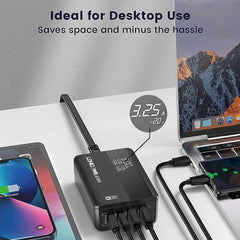 GaN Tech PD65W 4-Port USB-Ladegerät, Schnellladen für iPhone, Samsung, Xiaomi, Huawei, Oppo