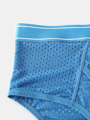 Atmungsaktive Herren-Slips aus Eisseidennetzgewebe – dünne, transparente Unterwäsche mit mittlerer Leibhöhe