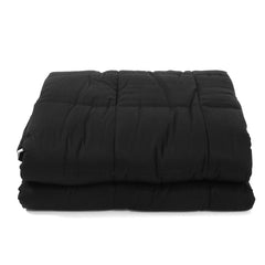 100x150CM Weighted Cotton Blanket for Sensory Relaxation - 4.5/7/9.5Kg, Black