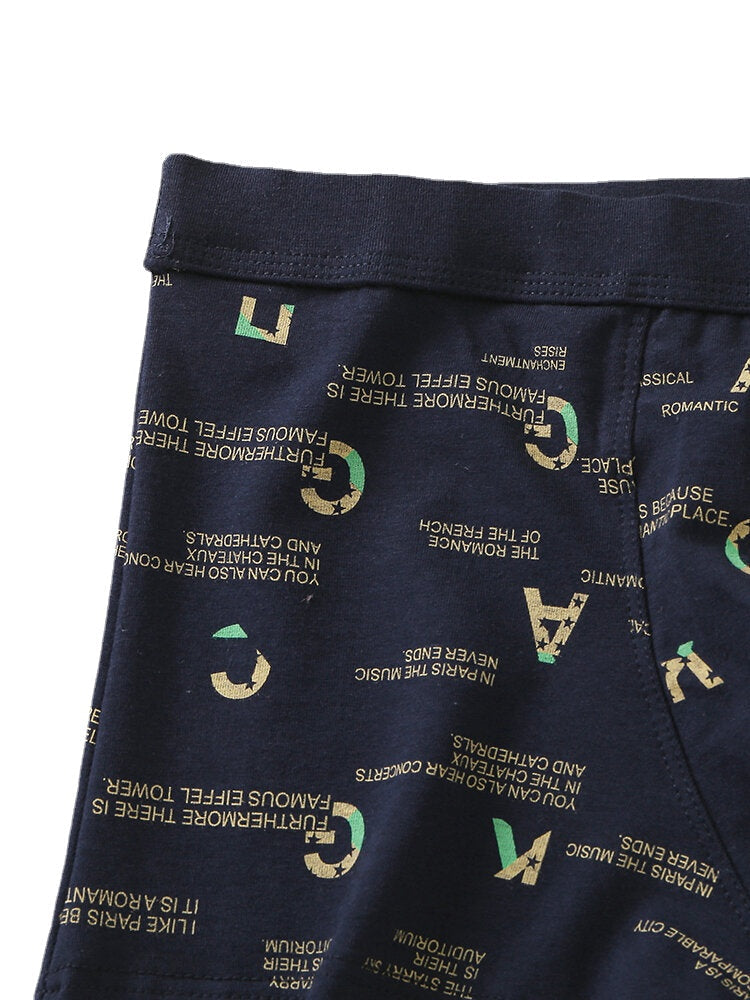 Multipack U-konvexe Boxershorts für Herren mit Buchstabendruck – bequeme Unterwäsche