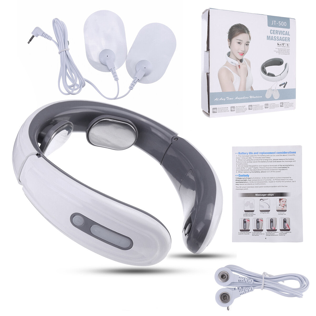 6 Modes 9 Levels Electric Neck Massager for Cervical, Lumbar, and Leg Relaxation