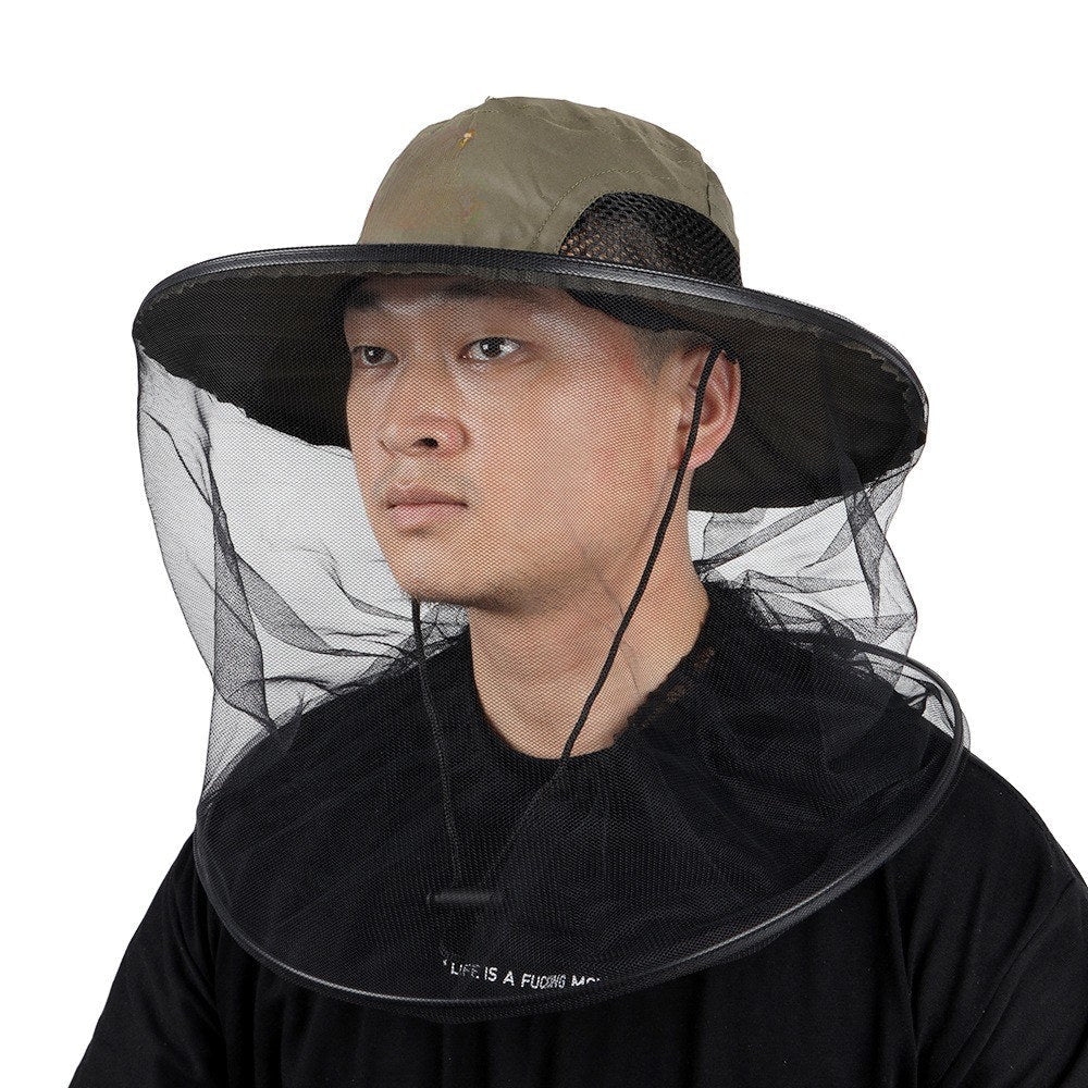 Mosquito Repellent Beekeeping Hat with Mesh Face Shield and Neck Cover