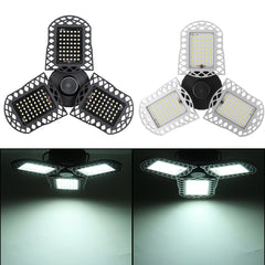 15/60/80W Deformable LED Garage Lights - Ultra-Bright Adjustable Ceiling Light, 96/300 LEDs, Aluminum/Plastic Options