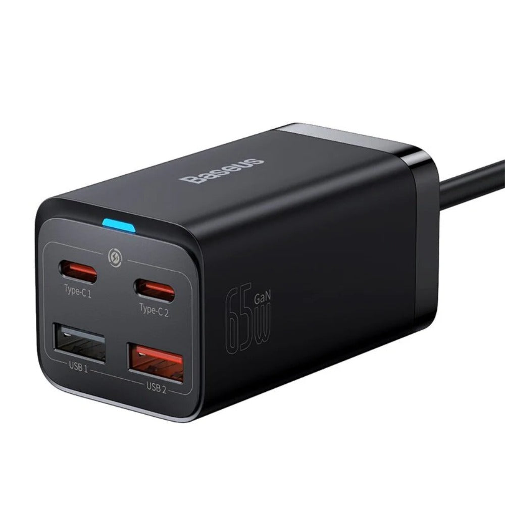 GaN3 Pro 65W 4-Port USB PD Charger with 100W Cable - Fast Charging Station