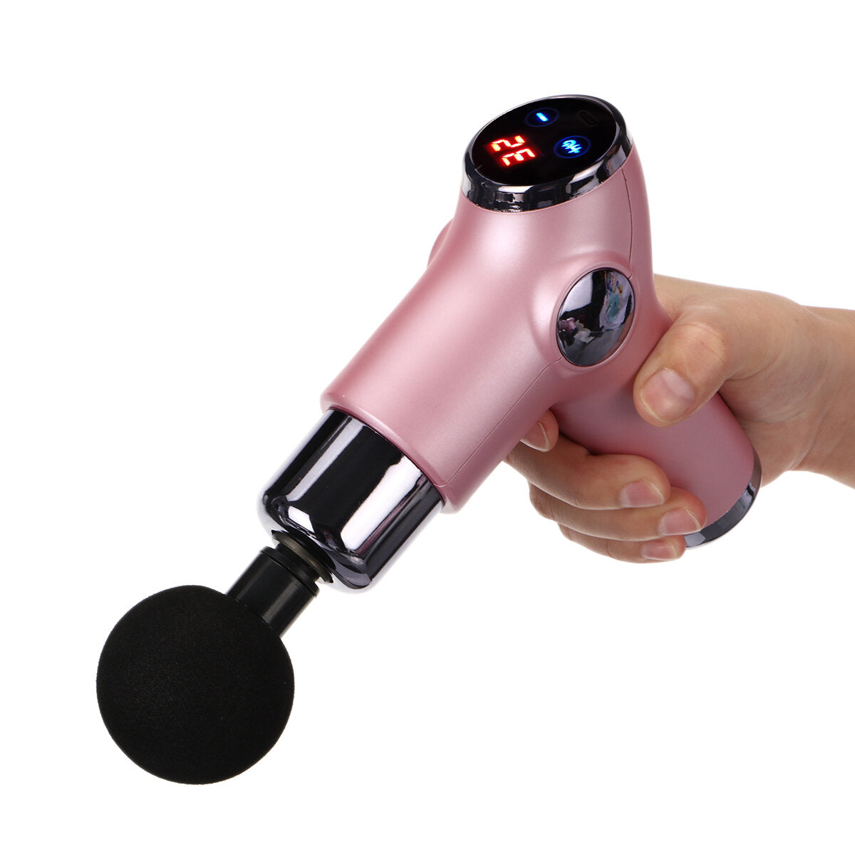 USB Electric Percussion Massage Gun - Handheld Deep Muscle Relaxation Therapy Device with 4 Heads