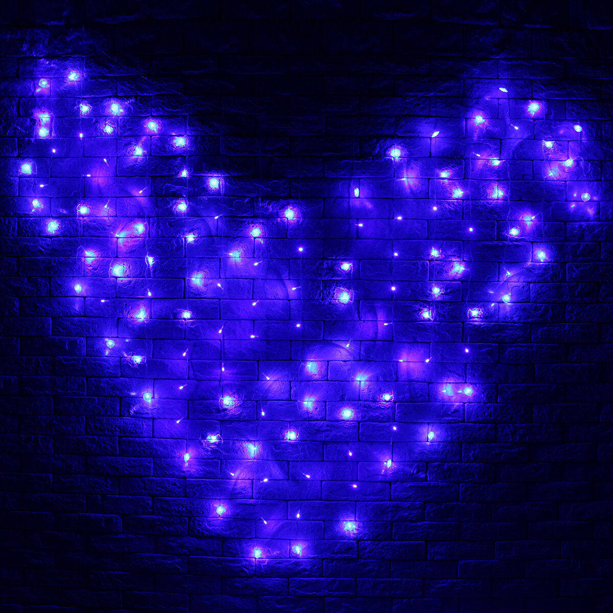 128 LED Heart-Shaped Fairy String Curtain Lights for Valentine's Day, Wedding, and Christmas Decor