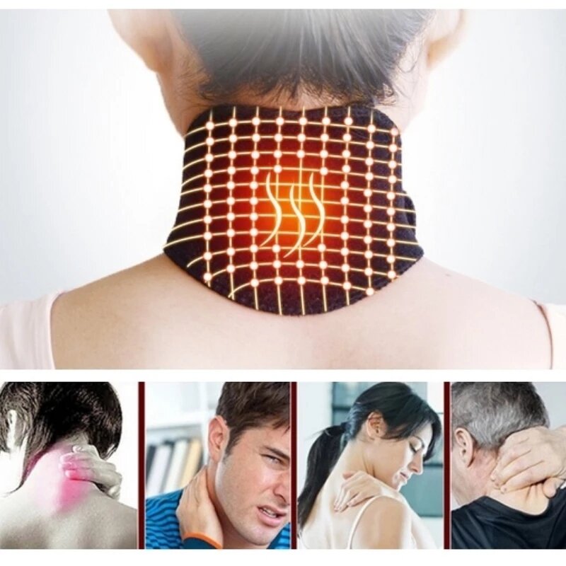 Infrared Tourmaline Neck Support Massager - Self-Heating Belt for Health Care and Pain Relief