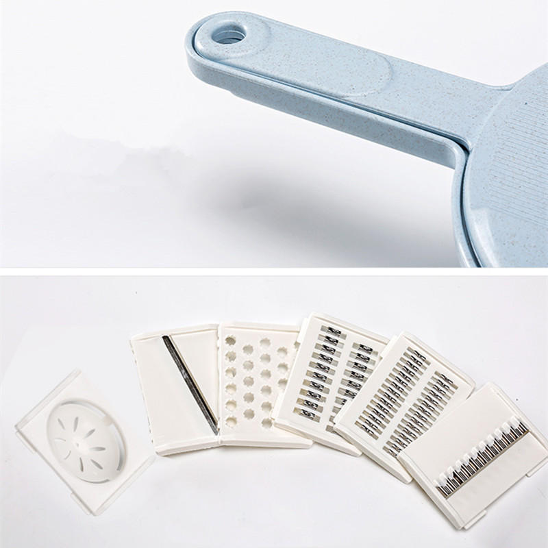 Multifunctional Manual Vegetable Fruit Potato Cutter Chopper Slicer Set - Stainless Steel Kitchen Tools