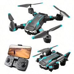 Remote-Controlled Unmanned Vehicle with Dual Cameras, Foldable Design, Four-Axis Aircraft for Kids