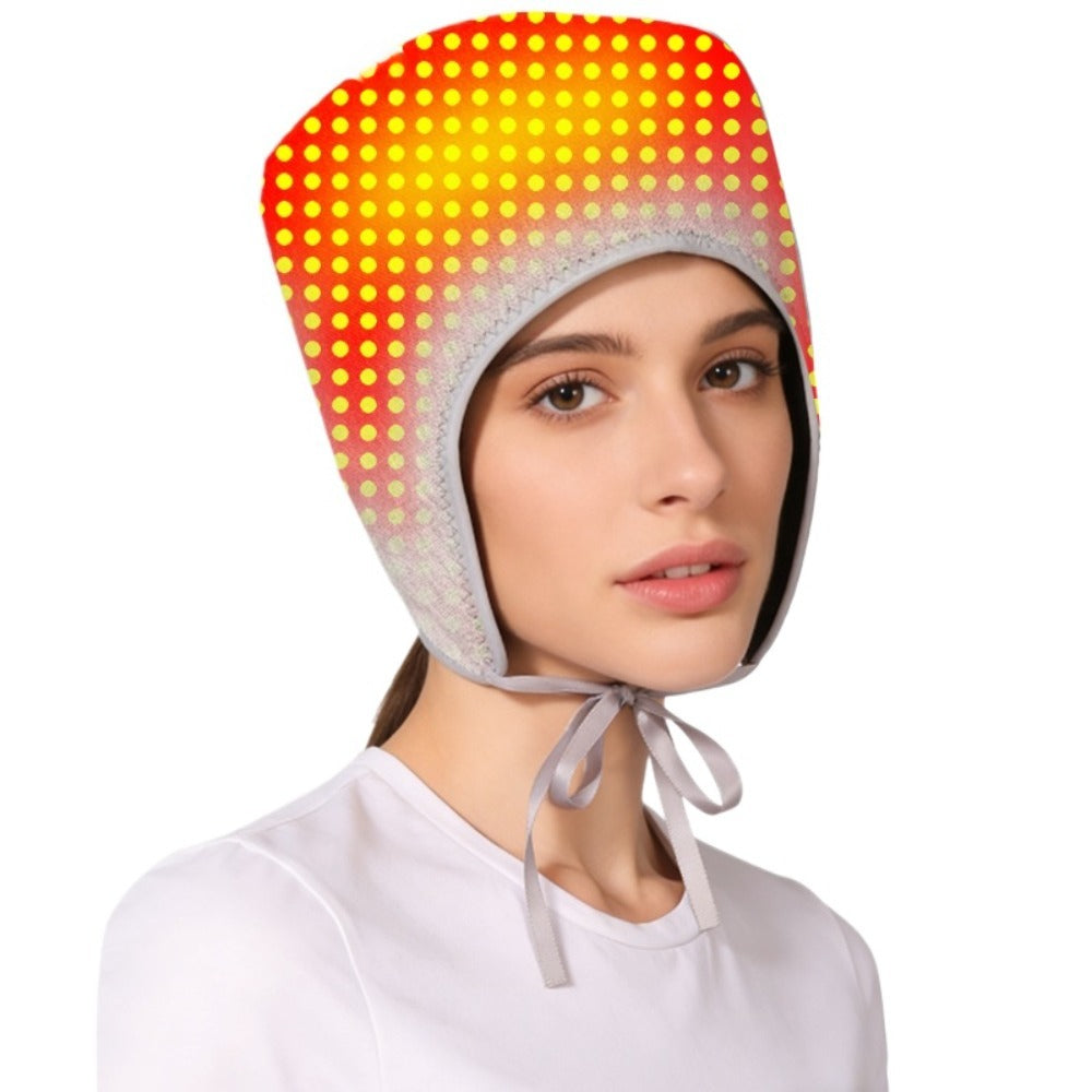 Red Light Therapy Hat for Migraine Relief, 24V Heated Head Wrap for Tension Headache, Rheumatic Pain & Stress (65°C Max)