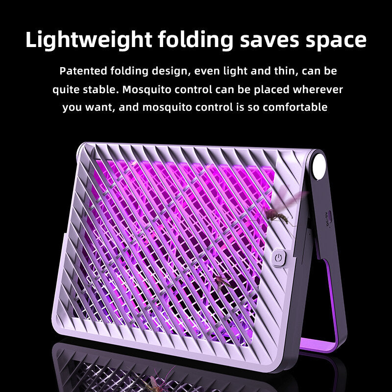 2-in-1 Wall-Mounted Mosquito Killer Lamp & Electric Fly Swatter for Home and Outdoor Use