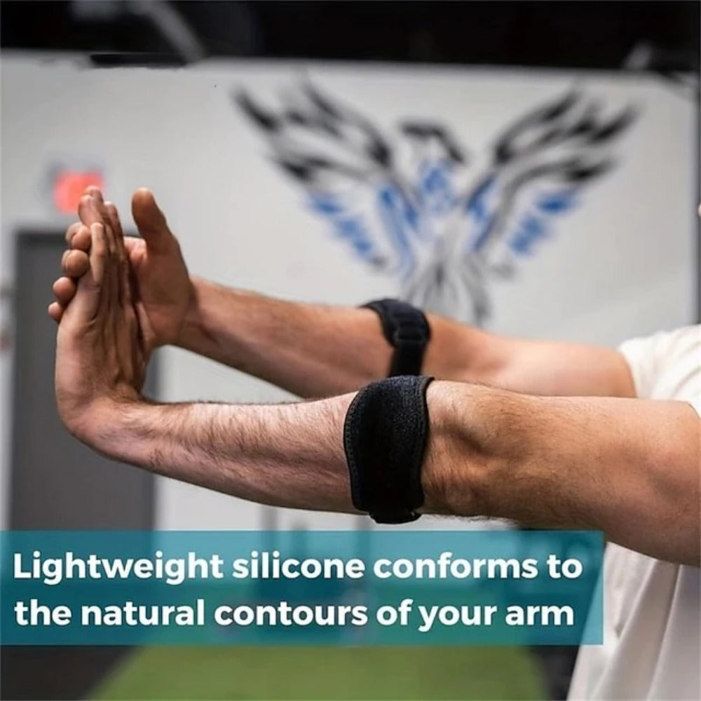 Premium Elbow Brace for Tendonitis & Golfers Elbow - Compression Arm Band for Weightlifting, Fits Up to 165.35LB