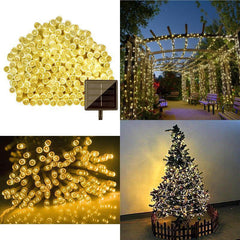 100 LED 12M Solar Power Fairy String Lights for Christmas Party Decor and Outdoor Garden