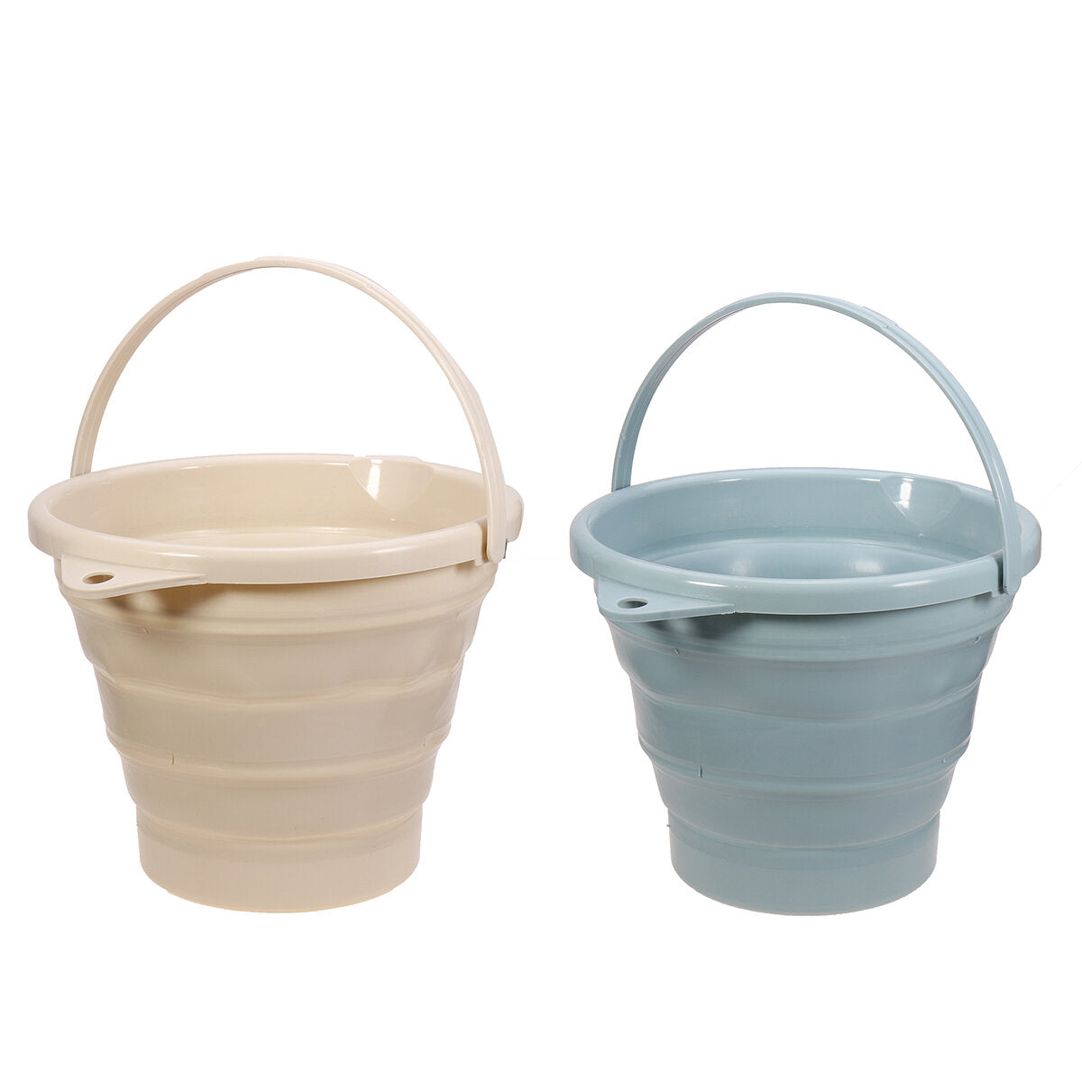 10L Portable Folding Silicone Bucket for Laundry, Storage, Outdoor Fishing - Round, Compact, and Durable