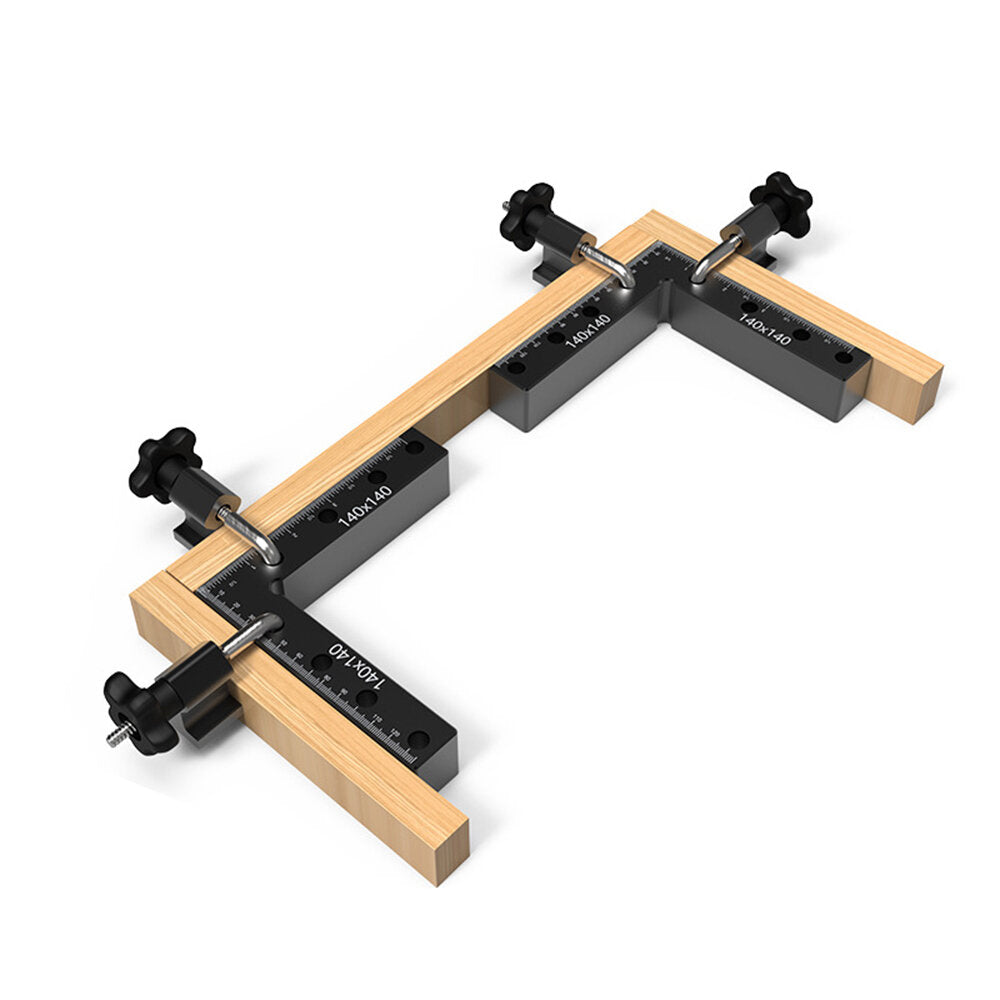 2-Pack 140mm Woodworking Clamps & Right Angle Rulers, Dual Scale, Durable Tools for Precision Work