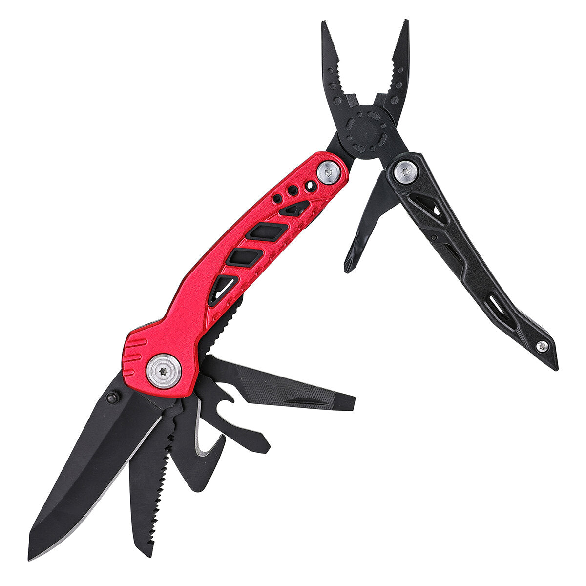 13-in-1 Multi-Function Folding Tool: Kitchen Bottle Opener, Pocket Multitool with Pliers, Saw Blade, Knife, Screwdriver