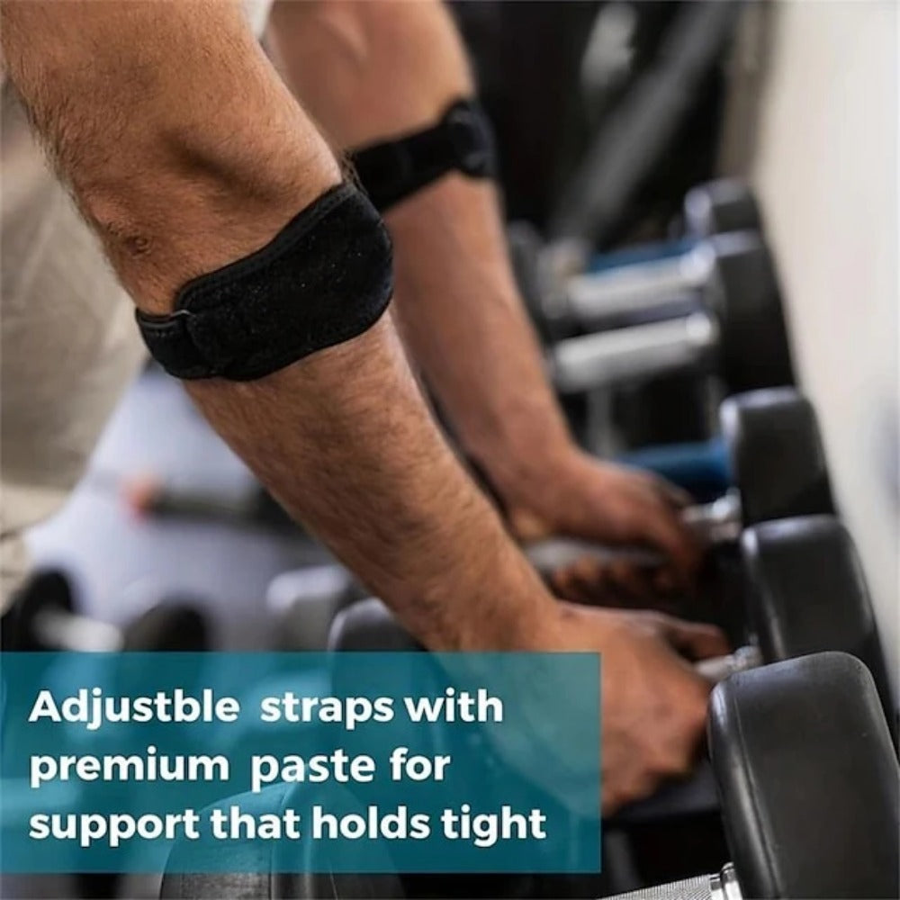 Premium Elbow Brace for Tendonitis & Golfers Elbow - Compression Arm Band for Weightlifting, Fits Up to 165.35LB