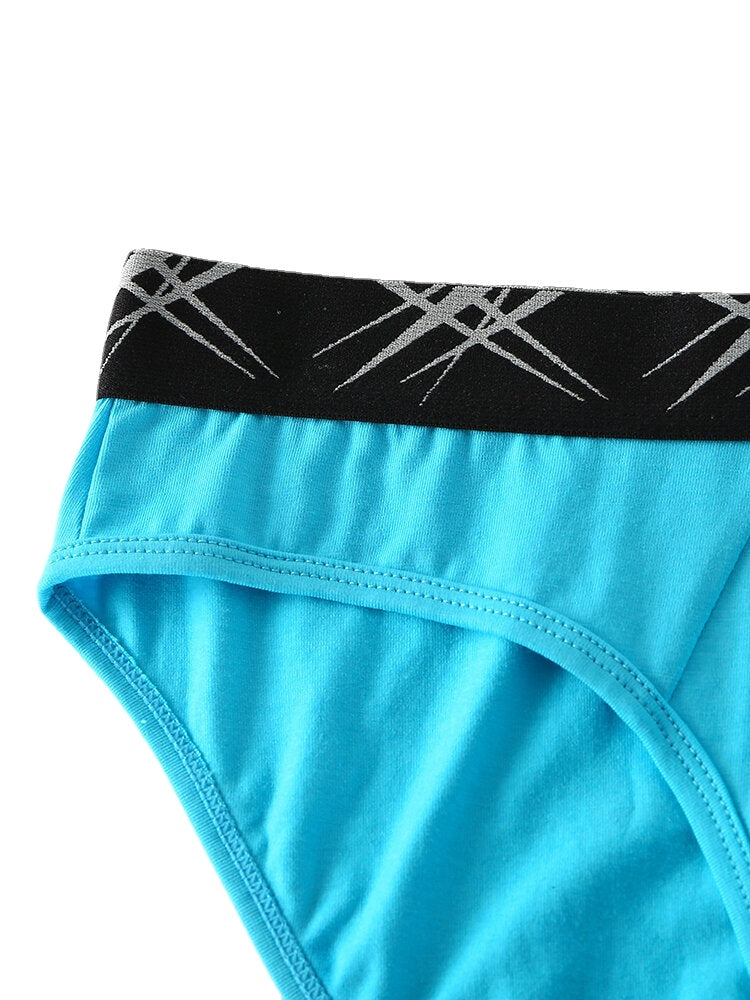Einfarbige, atmungsaktive Herren-Slips aus Baumwolle mit mittlerer Taille - elastisch und dünn