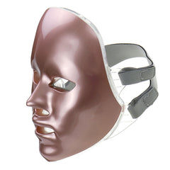 Rose Gold 7-Color LED Light Photon Face Mask - Beauty Machine for Photon Therapy and Treatment