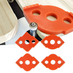 4pcs Woodworking Router Corner Templates Jig - High Hardness ABS R Angle Routing Curved Corner Milling Tool