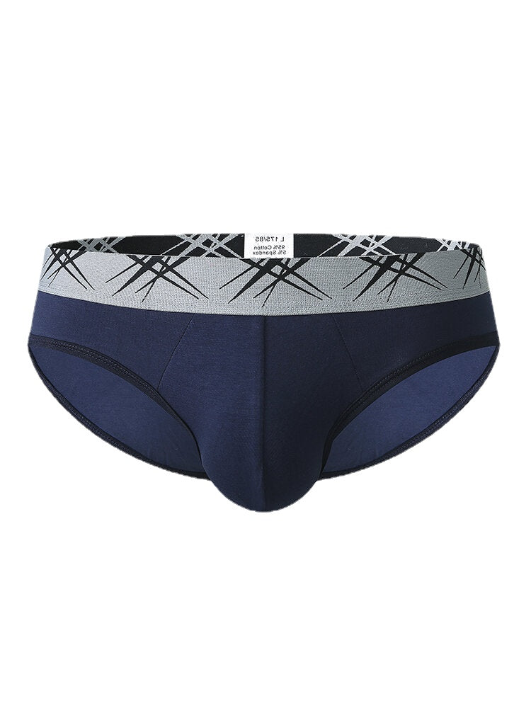 Einfarbige, atmungsaktive Herren-Slips aus Baumwolle mit mittlerer Taille - elastisch und dünn
