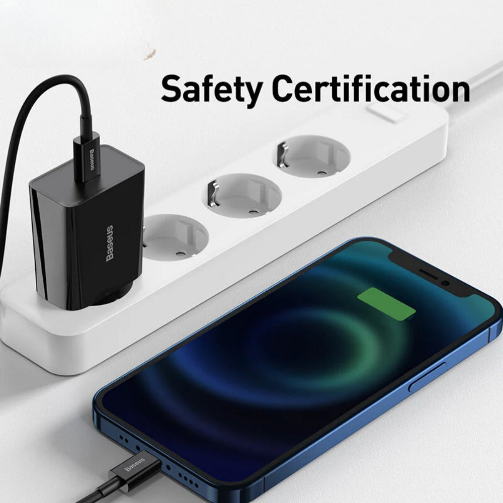 20W USB-C PD Schnellladegerät EU-Stecker für iPhone, Xiaomi, Huawei, Samsung