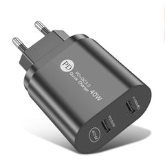 Dualer 20W USB PD QC3.0 Schnellladegerät-Adapter mit EU-Stecker für iPhone, Huawei, Samsung, Xiaomi