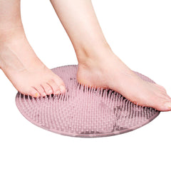 Non-Slip Silicone Foot Massager Cushion Mat with Suction Cups for Shower and Bath