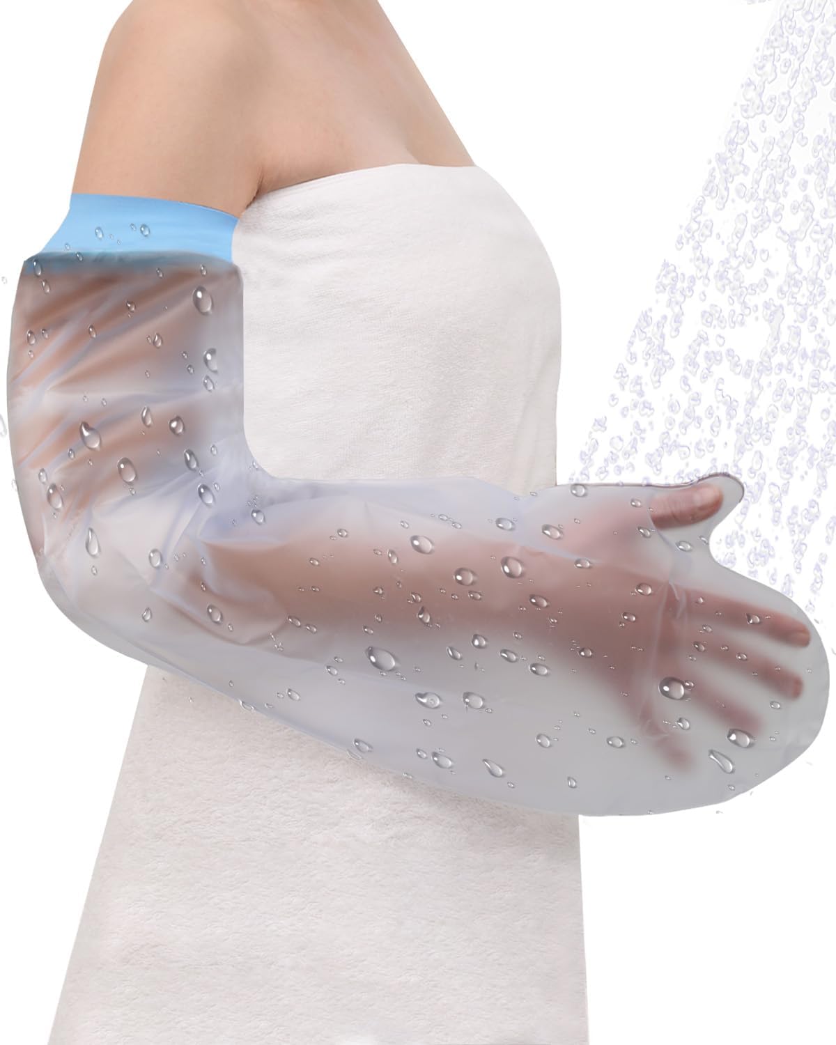 Waterproof Cast Cover for Shower Arm - Reusable, Comfortable & Soft Protector for Adults, Fits Most Sizes