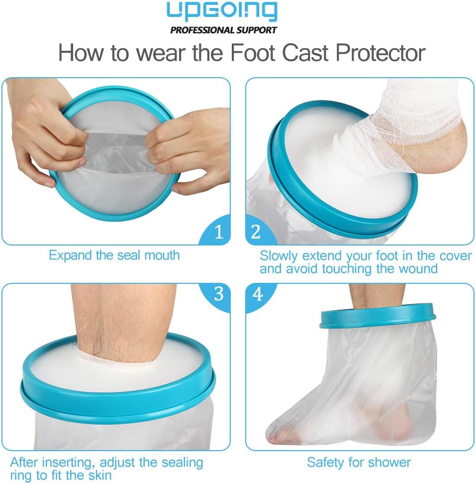 Waterproof Foot Cast Cover - Reusable Wound Protector for Shower & Bath