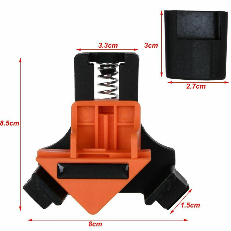4 Stück verstellbare 90-Grad-Eckklemme – rechtwinkliges Klemmwerkzeug für die Holzbearbeitung