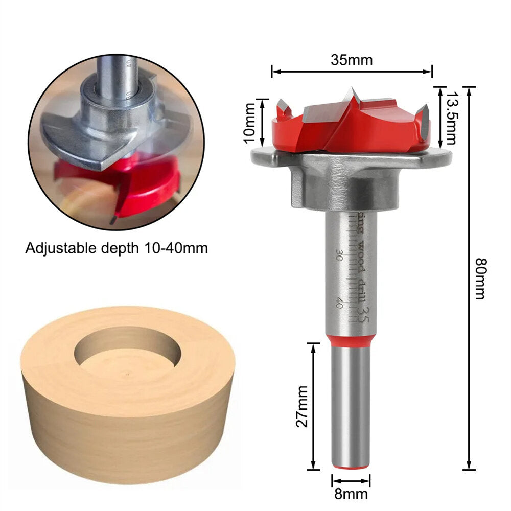 7PCS 35mm Hinge Hole Drilling Guide Set - Versatile Jig for Door and Cabinet Construction