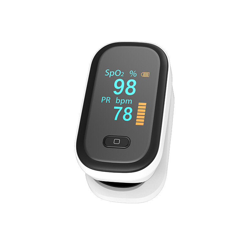 Portable Finger-Clamp Pulse Oximeter - Blood Oxygen Saturation & Heart Rate Monitor