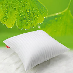 2-Pack Striped Vacuum Compression Pillow Inserts - Square Cushion for Sofa Decor