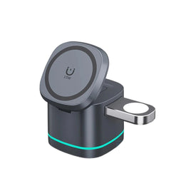 3-in-1 Magnetic 15W Wireless Charger Stand for iPhone 14/13/12, AirPods, Watch Series 8/SE