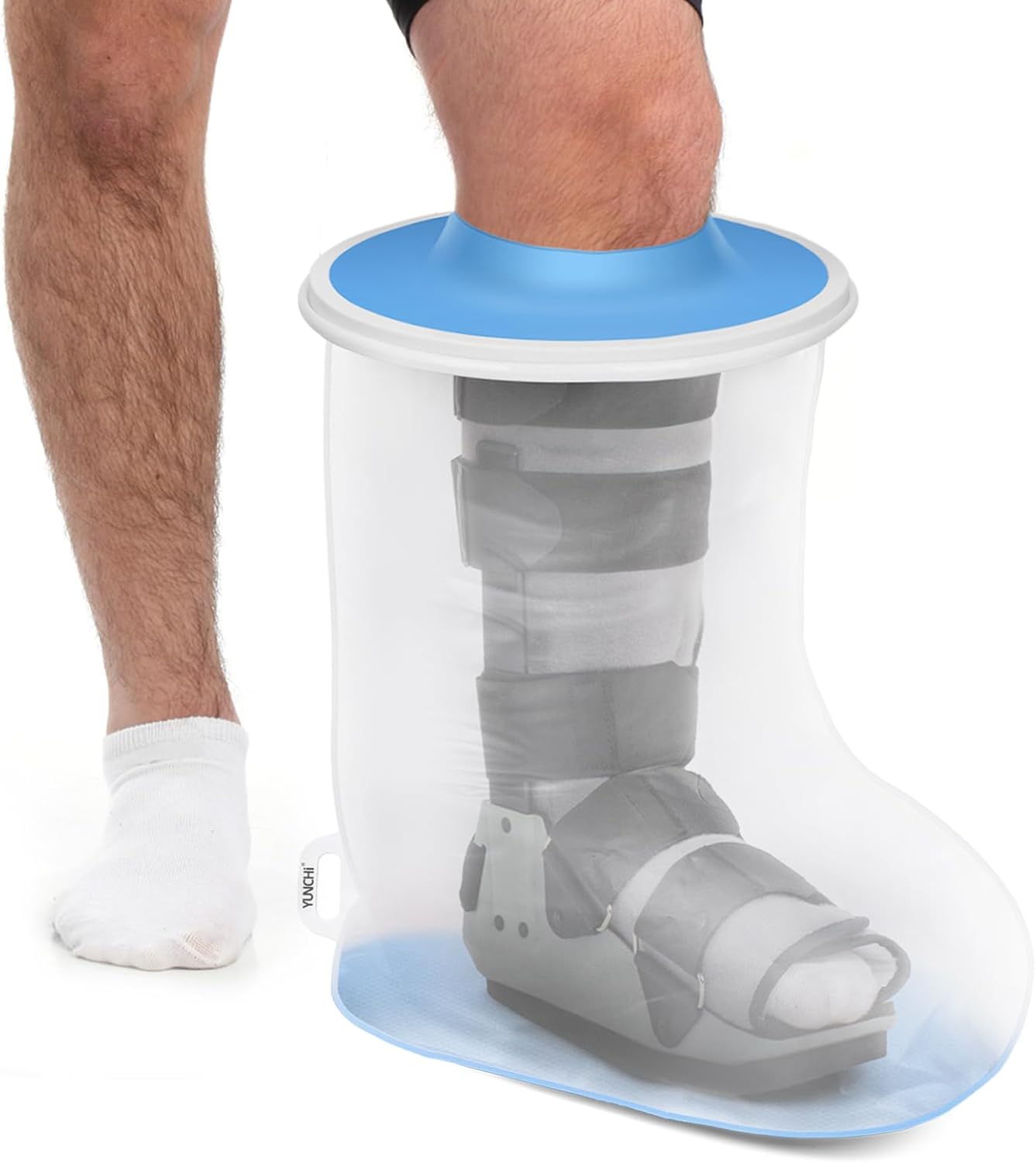 Upgraded Extra Wide Full Leg Cast Cover for Shower - Non-Slip, Reusable, Waterproof Protection