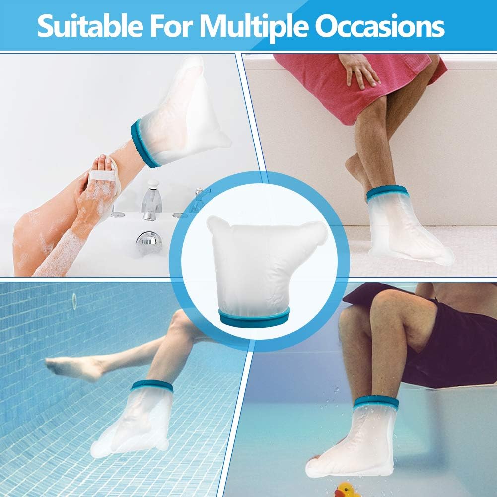 Waterproof Foot Cast Cover - Reusable Wound Protector for Shower & Bath