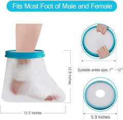 Waterproof Foot Cast Cover - Reusable Wound Protector for Shower & Bath