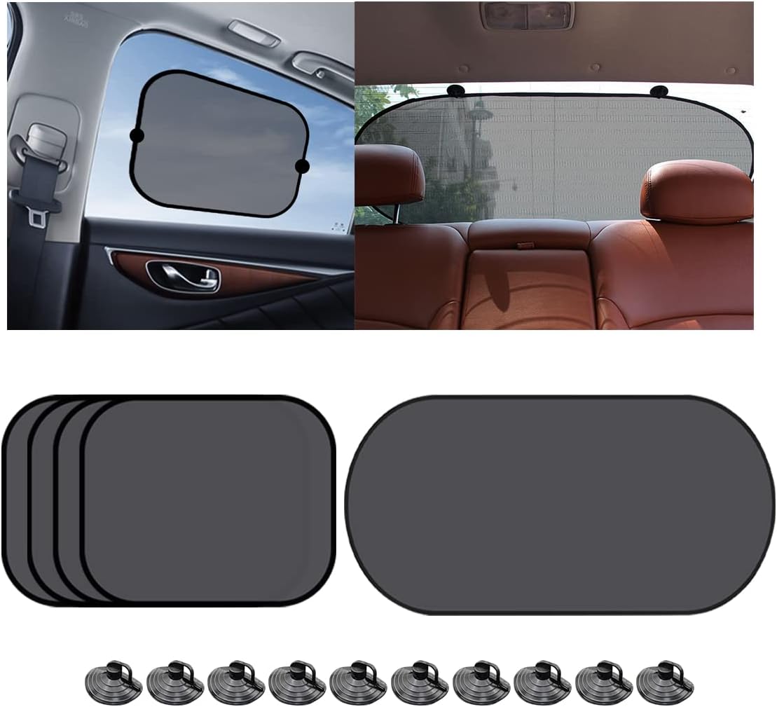 2 Pack Universal Car Window Shade - Blocks 98% UV Rays, Sun & Glare Protection for Babies