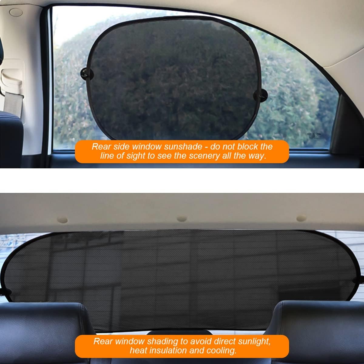 2 Pack Universal Car Window Shade - Blocks 98% UV Rays, Sun & Glare Protection for Babies