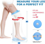 Upgraded Extra Wide Full Leg Cast Cover for Shower - Non-Slip, Reusable, Waterproof Protection