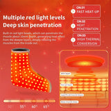 Red Light Therapy Heated Foot Guard with Vibration Massage, 3-Level Heat Wrap for Foot Numbness, Stiffness & Pain Relief