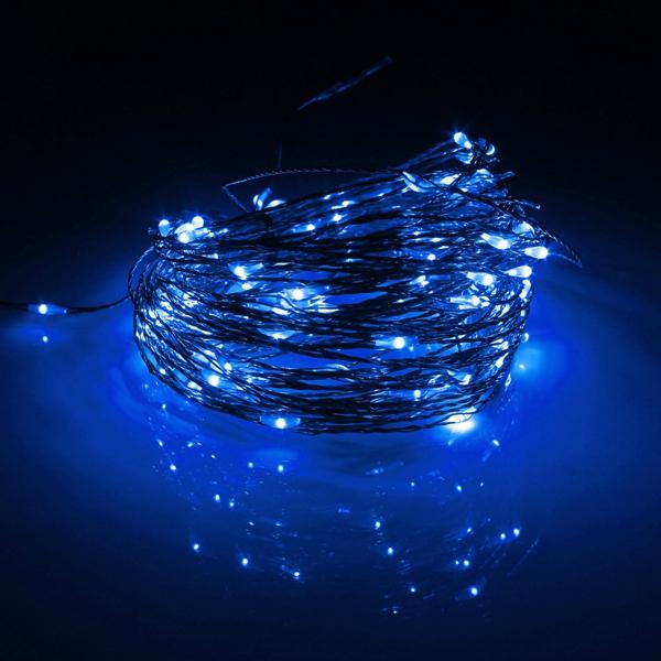 15M 150 LED Solar Powered Copper Wire String Fairy Lights for Christmas Party Decor