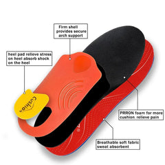 Orthopedic Insoles for Plantar Fasciitis, High Arch, Flat Feet - Arch Support Inserts for Men & Women