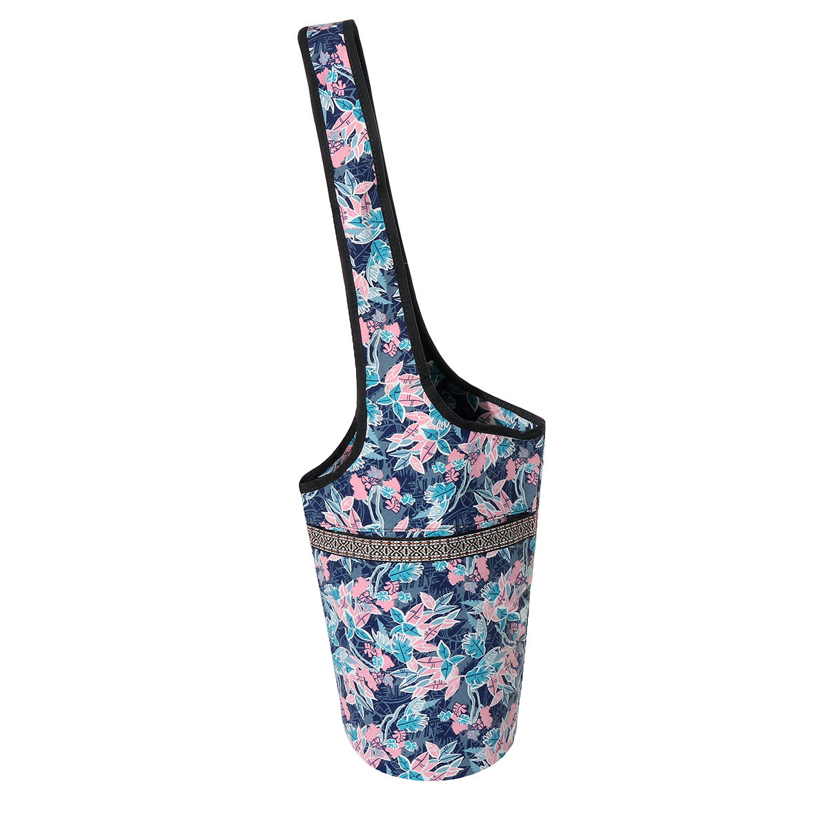 Large Capacity Fashion Printed Canvas Yoga Bag - Fits Most Yoga Mats